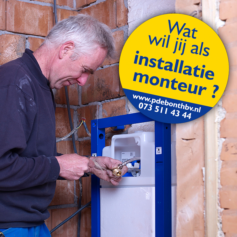 Vacature Installatiemonteur Loodgieter P De Bonth